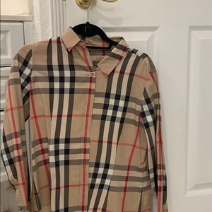 Burberry plaid long sleeve women’s button down